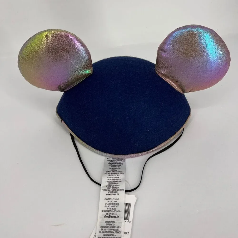 Disney Parks Adult 50th Anniversary‎ Mickey Mouse Ears Hat Iridescent Ears NWT
